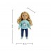 Positively Perfect Charlotte Doll – 18 Inch Blonde Hair, Blue Eyes, Unicorn Top & Jeans Outfit – Realistic Fashion Doll for Kids Ages 3+